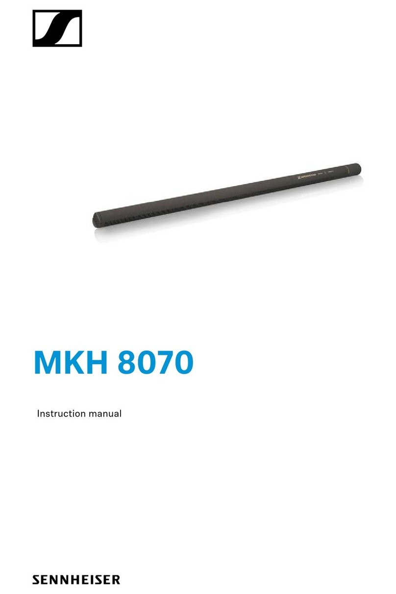 Sennheiser MKH 8070 User manual Sennheiser MKH 8070 User manual