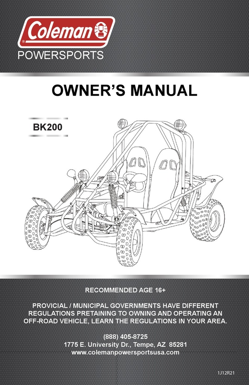 Coleman Powersports BK200 User manual Coleman Powersports BK200 User manual