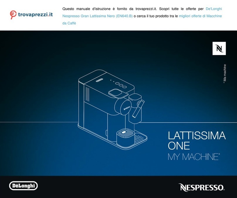 DèLonghi Nespresso LATTISSIMA ONE MY MACHINE EN640 B... User manual DèLonghi Nespresso LATTISSIMA ONE MY MACHINE EN640 B... User manual
