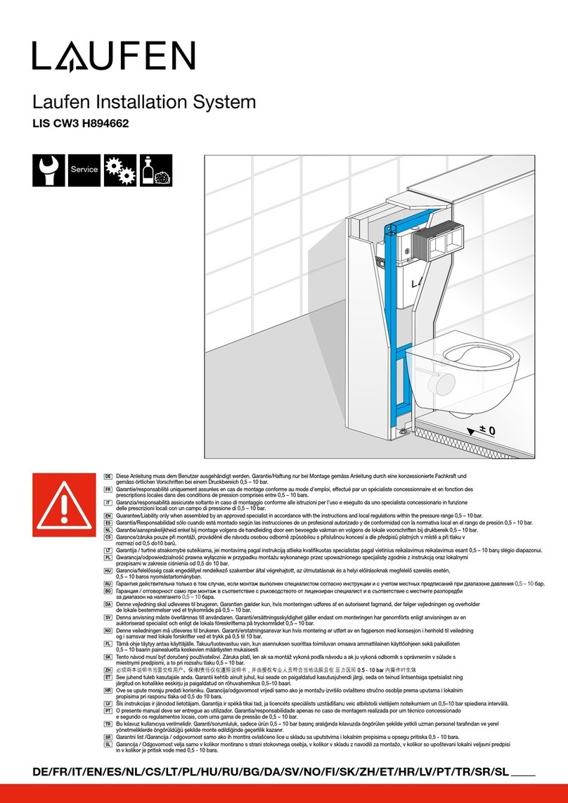 Laufen LIS CW3 H894662 manual