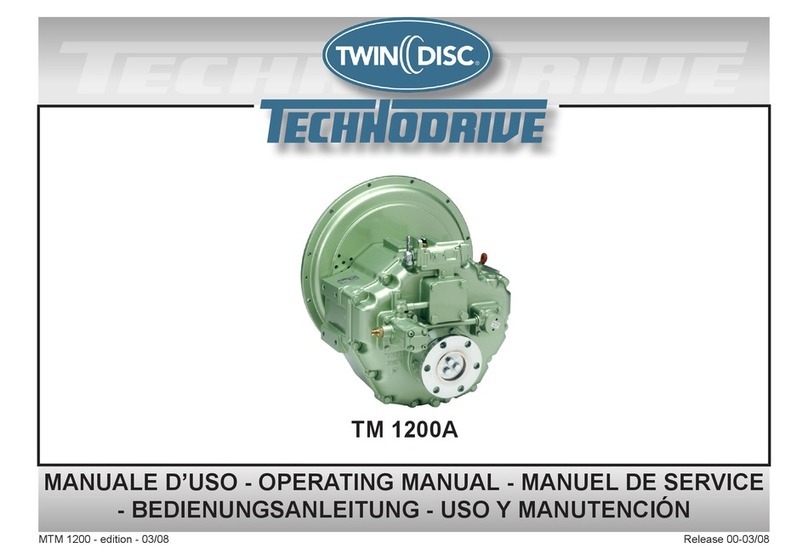 Twin Disc TECHNODRIVE TM 1200A operating manual