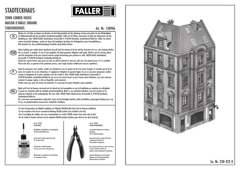 Faller TOWN CORNER HOUSE User manual