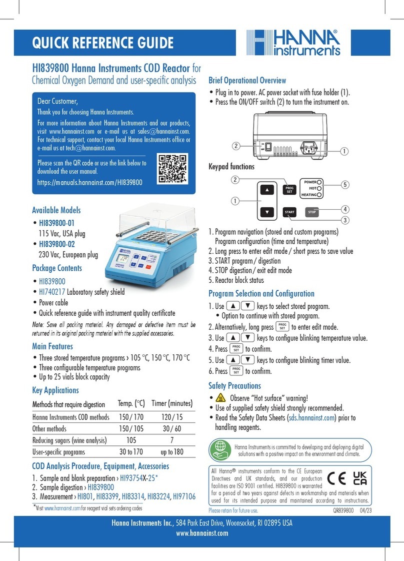Hanna Instruments HI839800 User manual Hanna Instruments HI839800 User manual