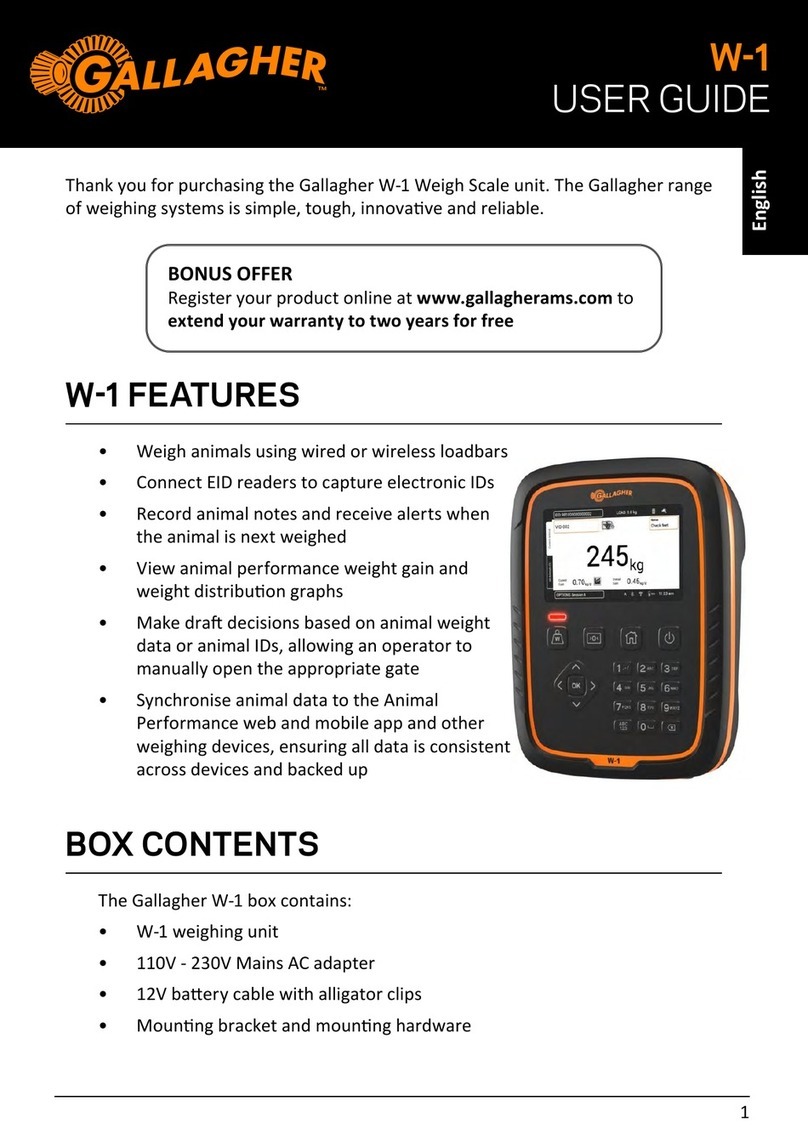 Gallagher W-1 User manual