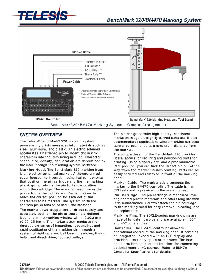 Telesis BenchMark 320 manual