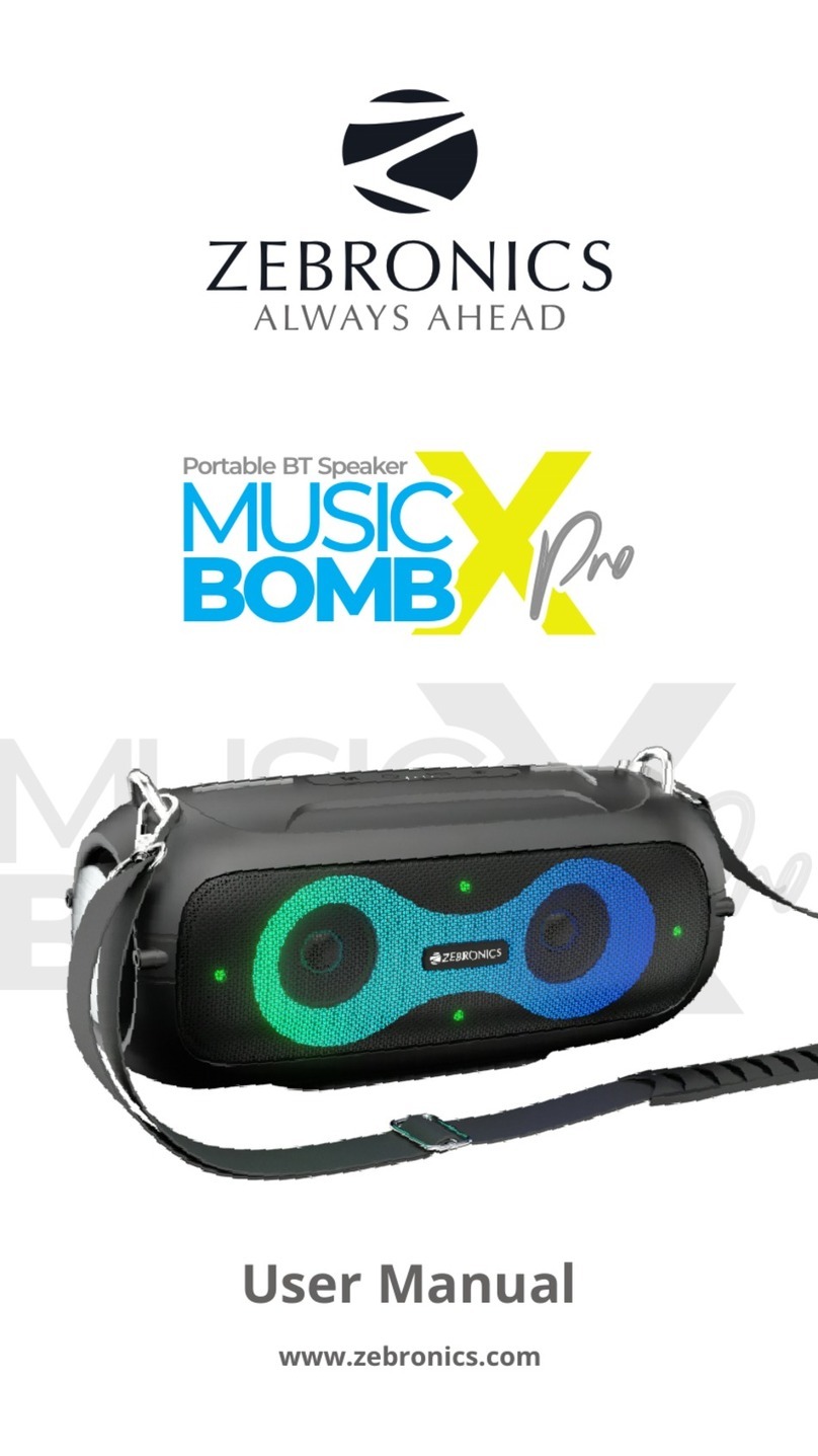 Zebronics MUSIC BOMB X PRO User manual
