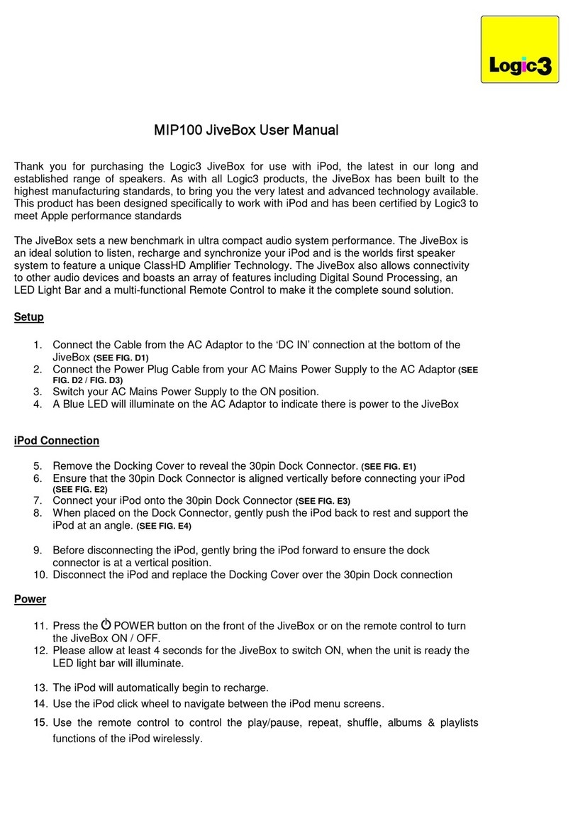 Logic3 MIP100 JiveBox user manual