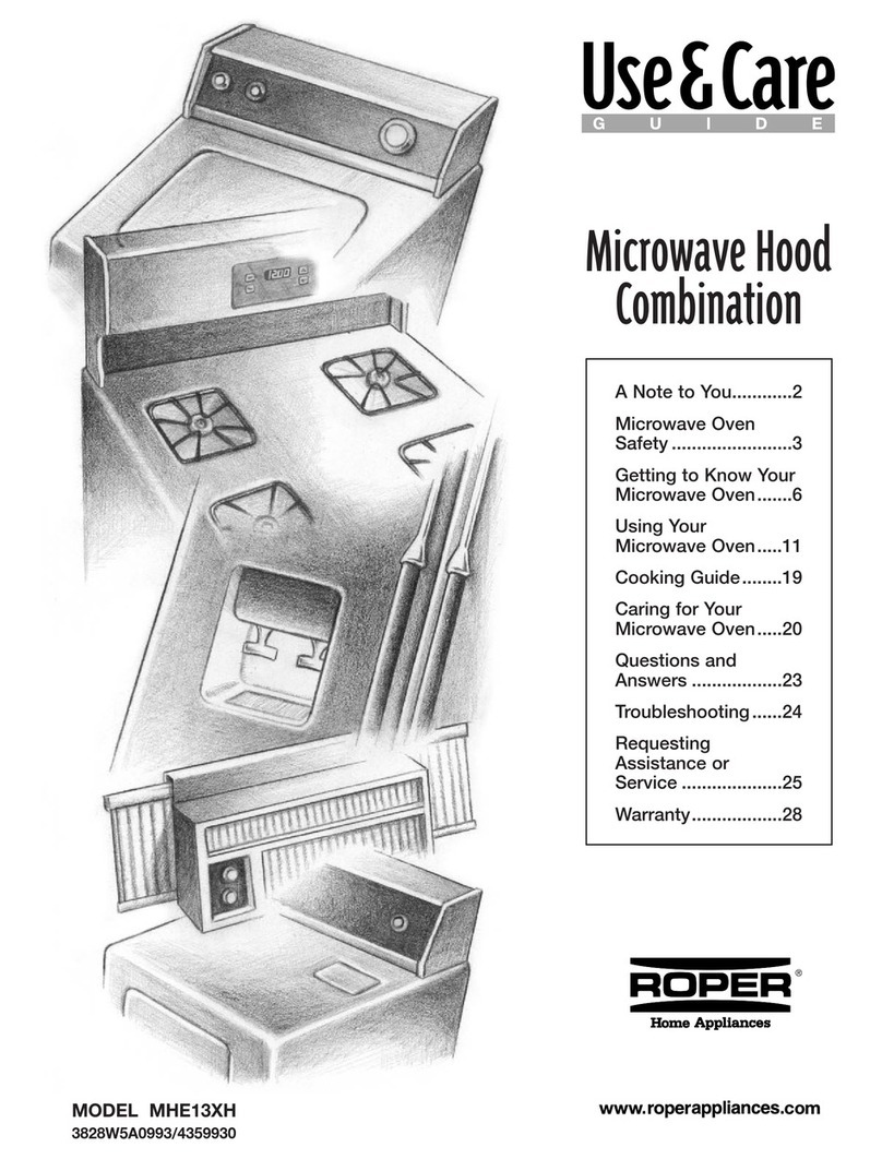 Roper MHE13 Use & care guide