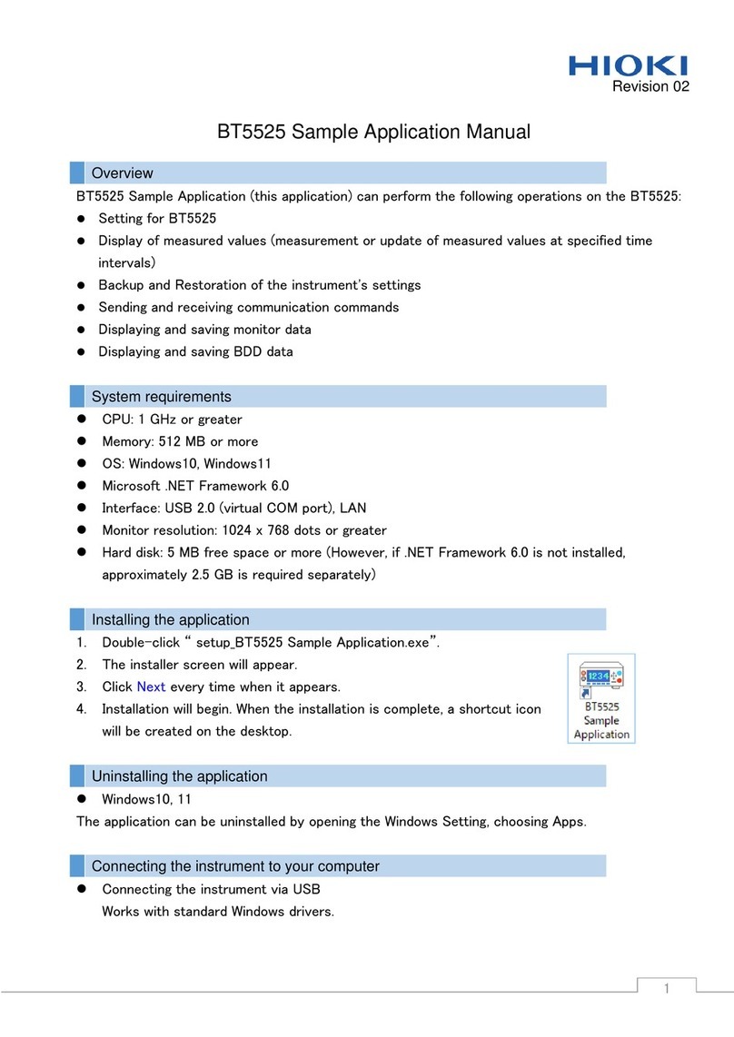 Hioki BT5525 Applications manual