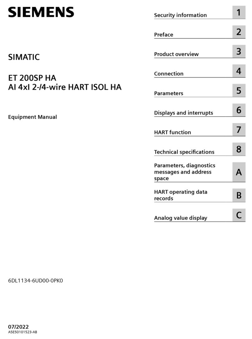 Siemens SIMATIC ET 200SP HA Equipment manual