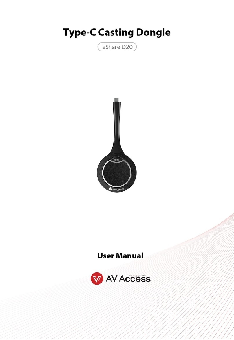 AV Access eShare D20 User manual
