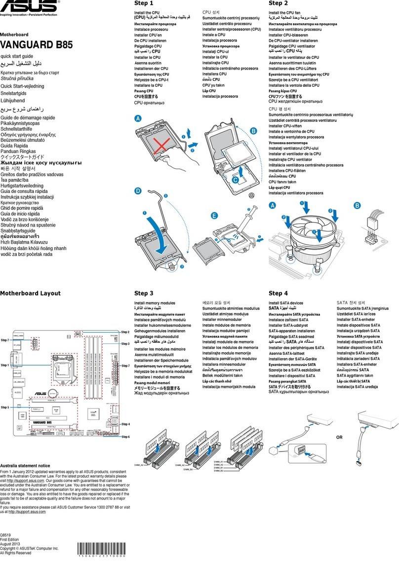 Asus VANGUARD B85 User manual