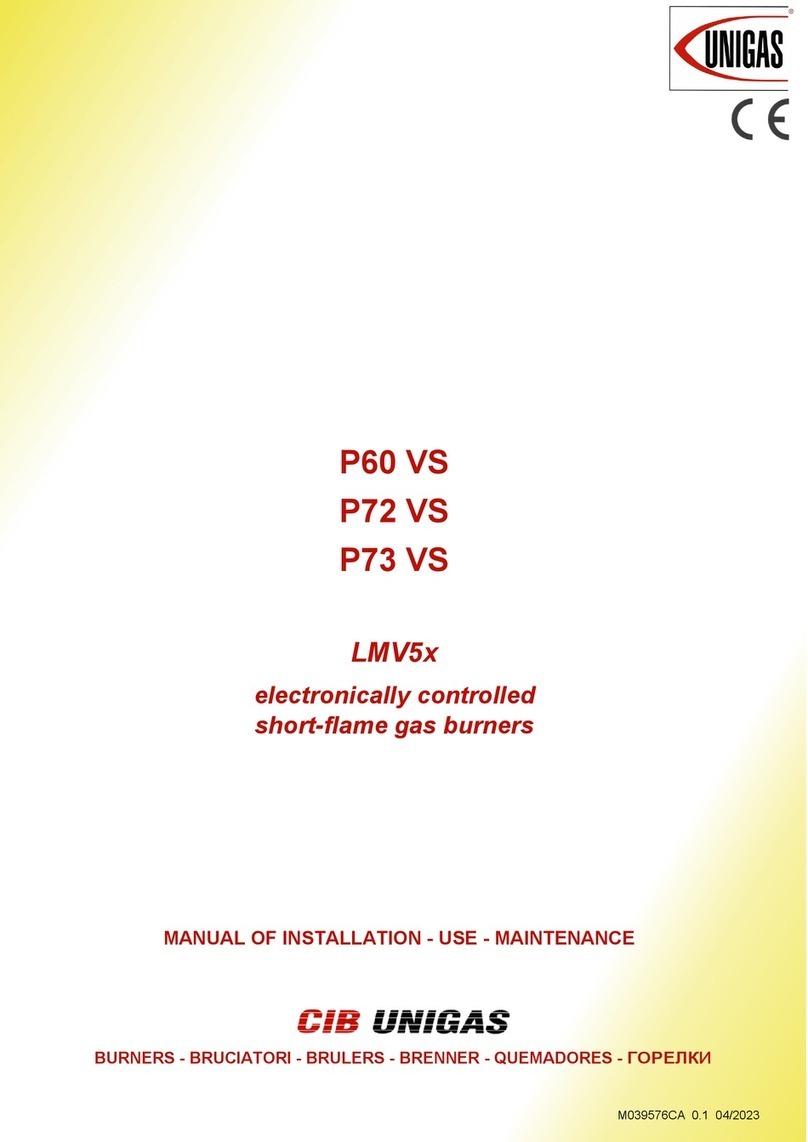 Unigas P60 VS Manual of installation - use - maintenance