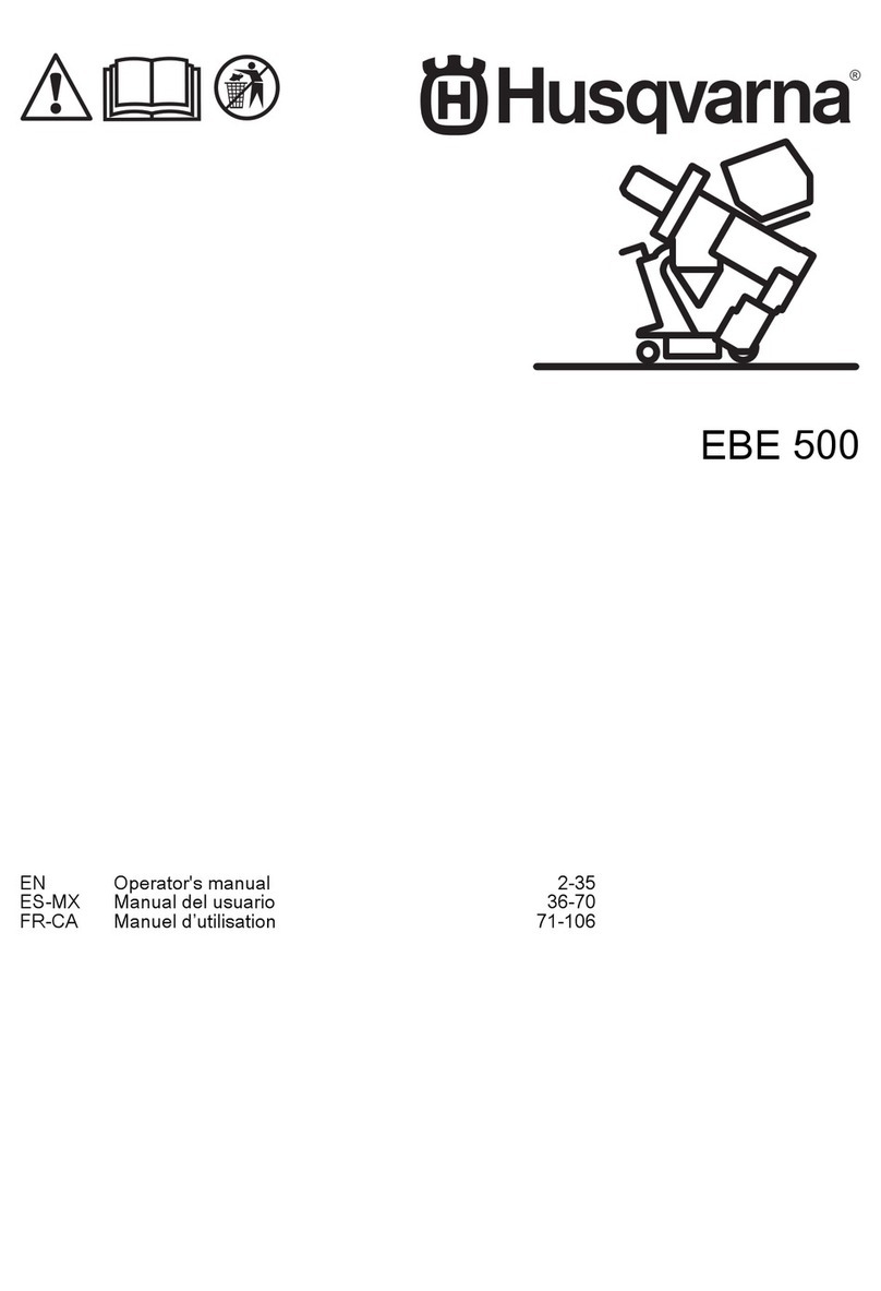 Husqvarna Blastrac EBE 500 Operator's manual
