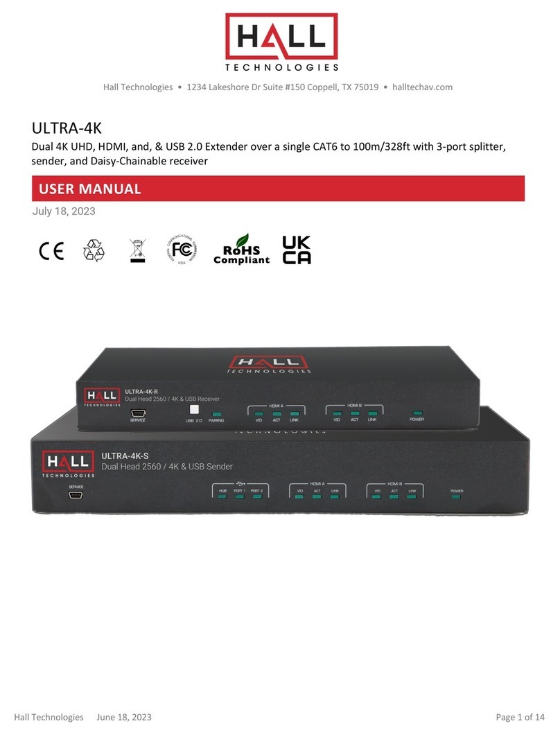 Hall Technologies ULTRA-4K User manual