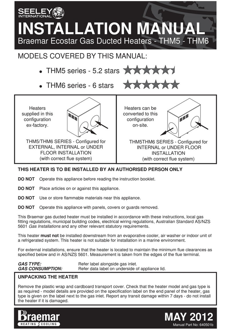SEELEY INTERNATIONAL Braemar Ecostar THM5 Series installation manual
