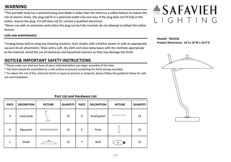 Safavieh STUDIO User manual Safavieh STUDIO User manual