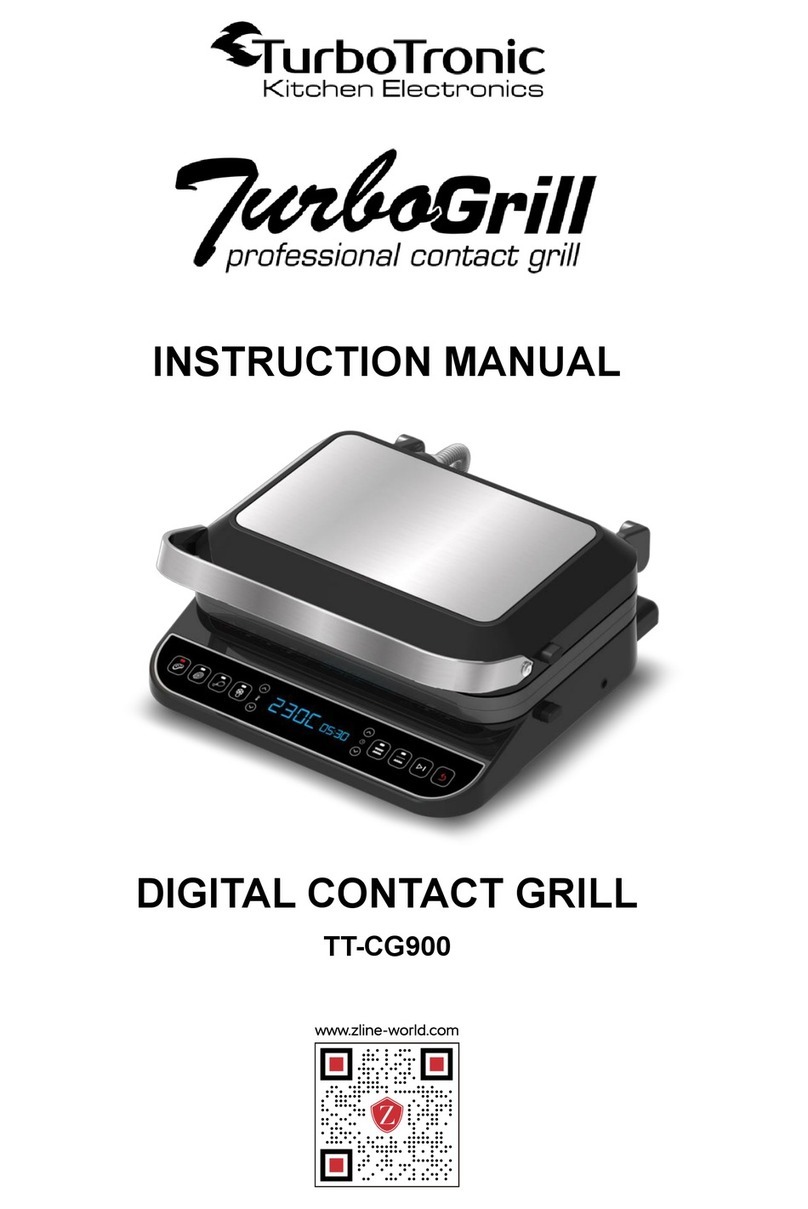 TurboTronic TurboGrill TT-CG900 instruction manual