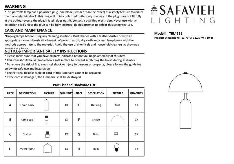 Safavieh RYLER User manual Safavieh RYLER User manual