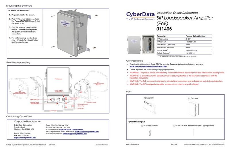 CyberData 011405 Manual CyberData 011405 Manual