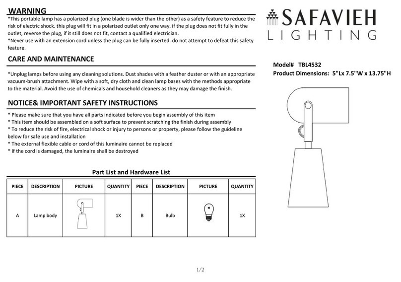 Safavieh CLARST quick start guide