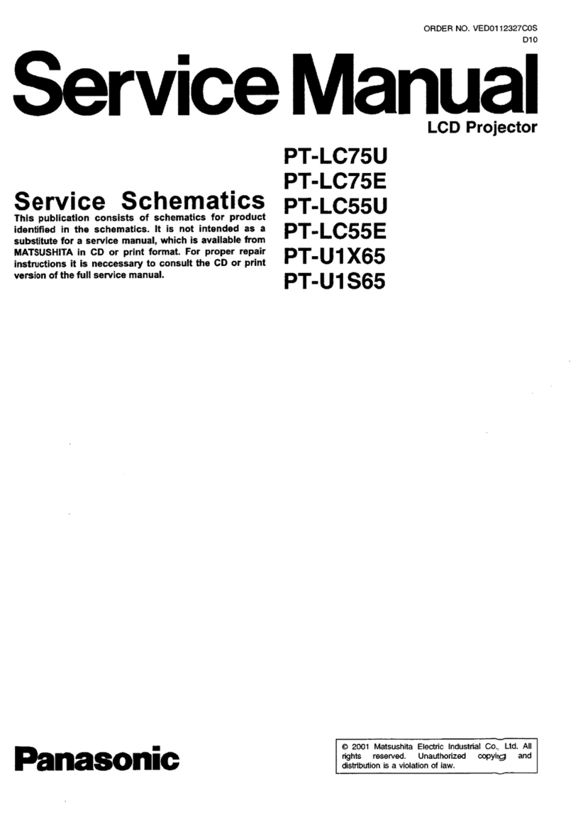 Panasonic PTLC75U - LCD PROJECTOR Service manual