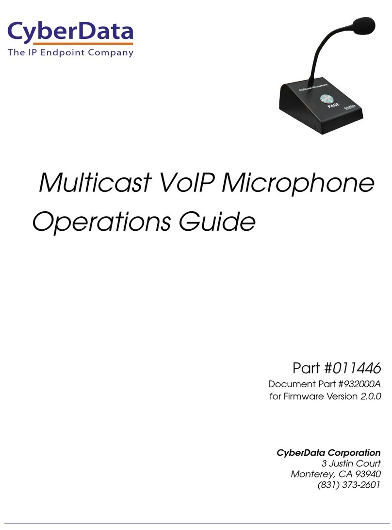 CyberData 011446 Operation guide