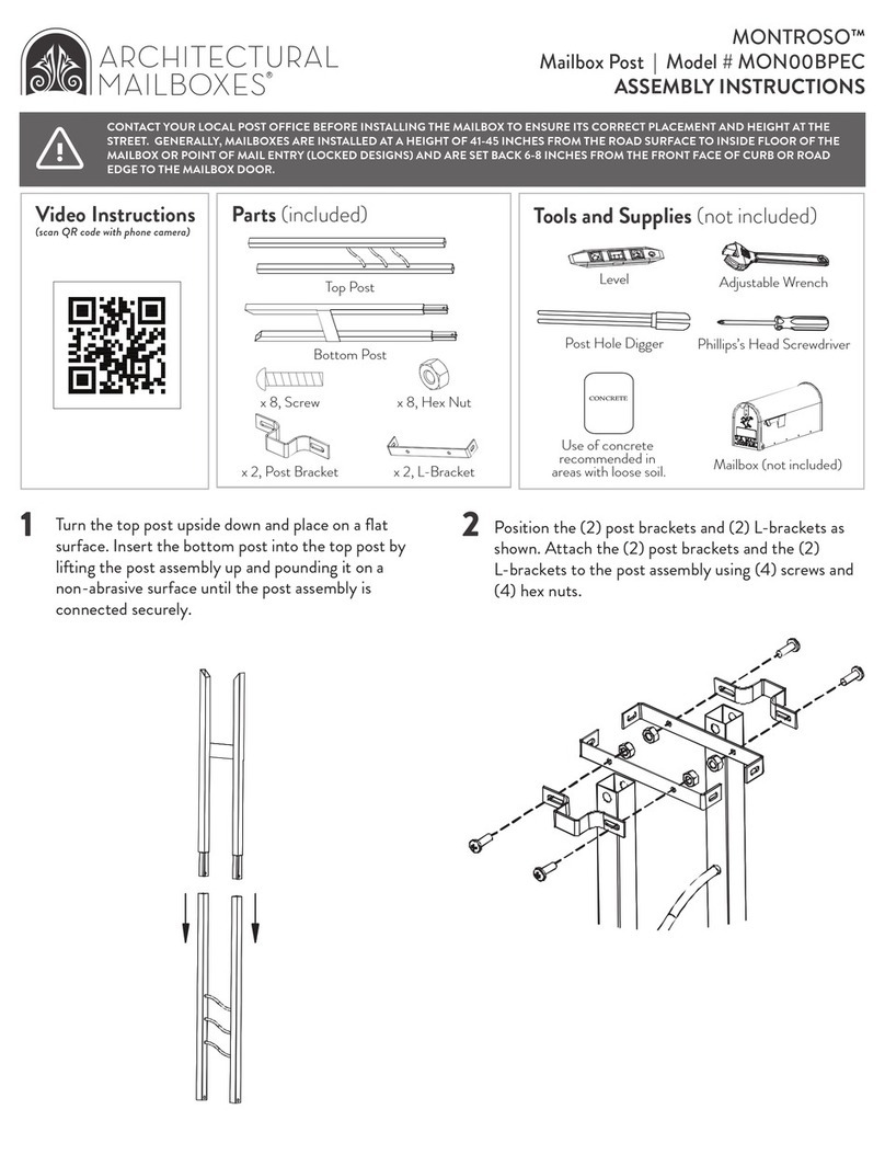 Architectural Mailboxes MONTROSO MON00BPEC User manual