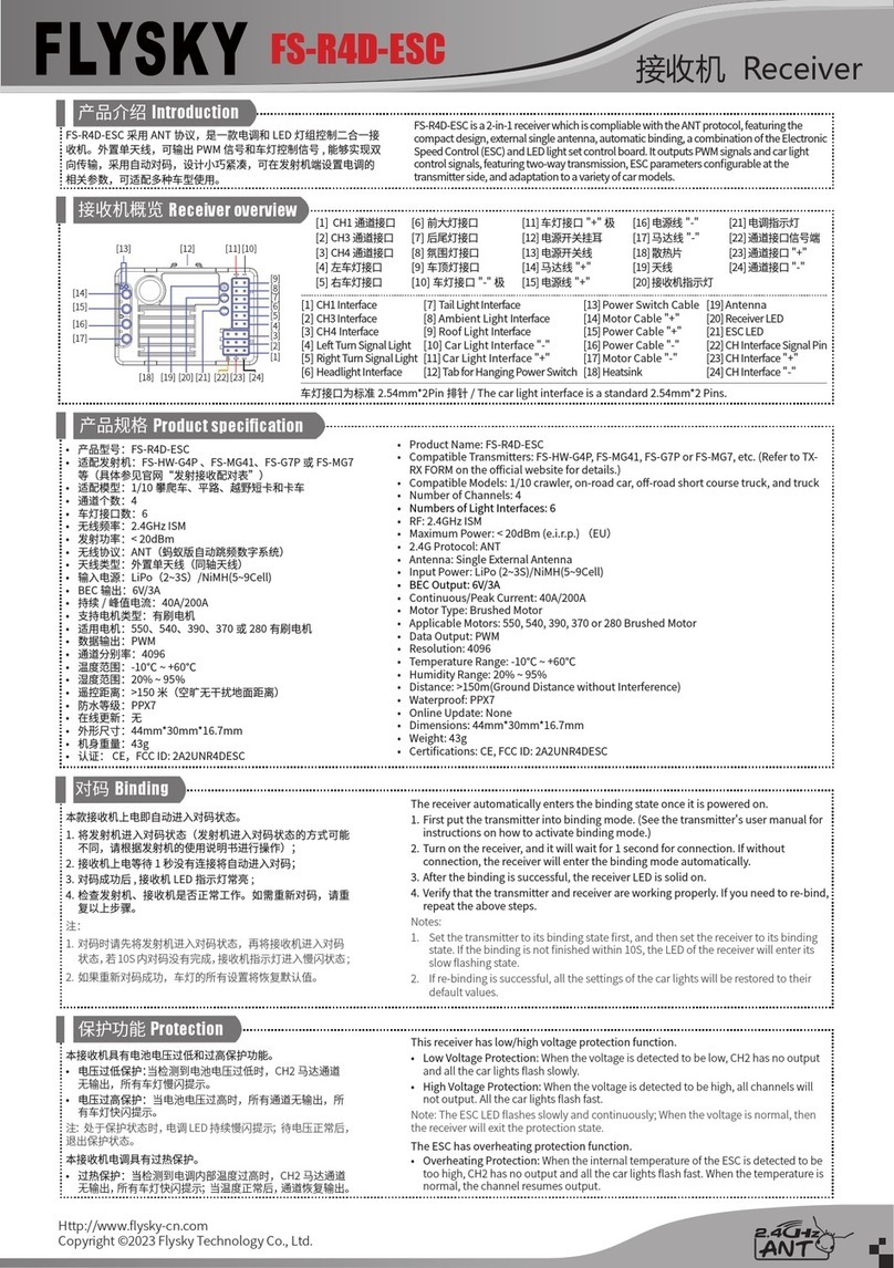 Fly Sky FS-R4D-ESC User manual