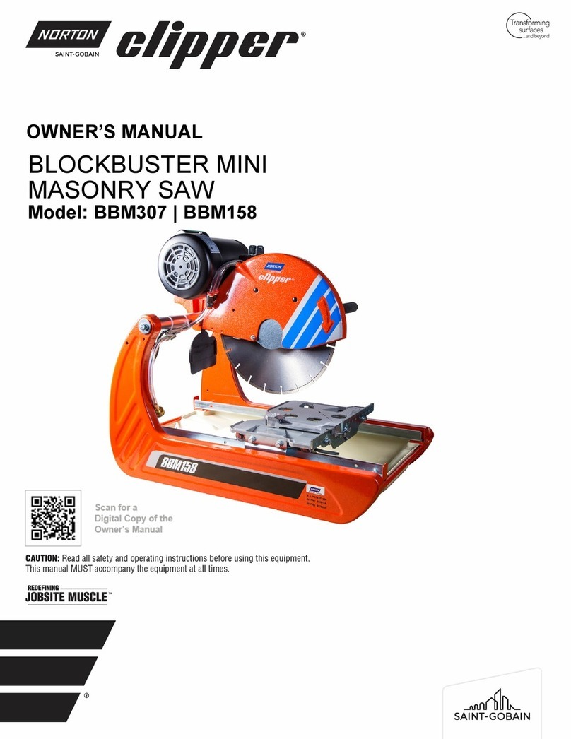 SAINT-GOBAIN Norton Clipper BLOCKBUSTER BBM307 owner's manual