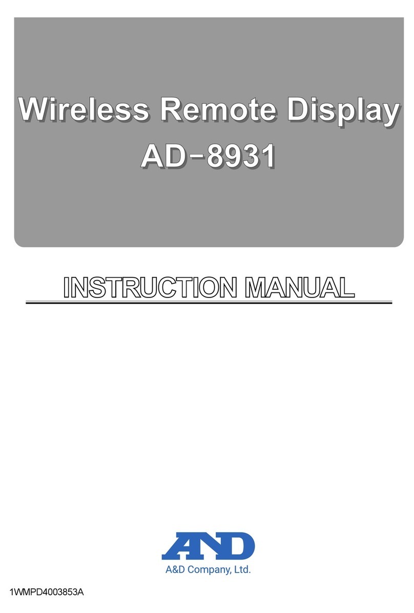 A&D AD-8931 User manual