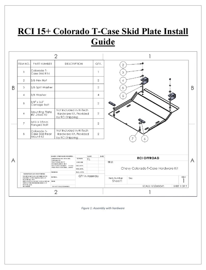 RCI 15+ Colorado T-Case Skid Plate install guide