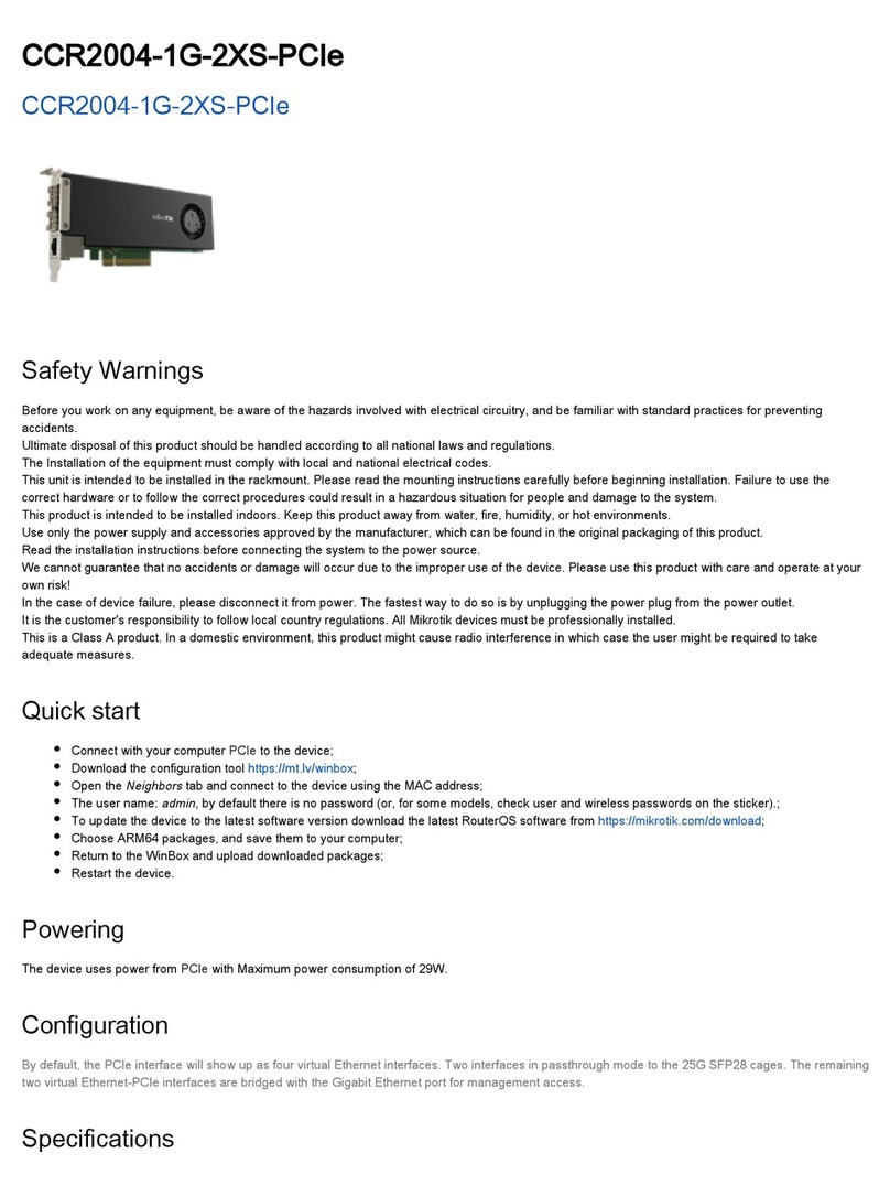 MikroTik CCR2004-1G-2XS-PCIe manual