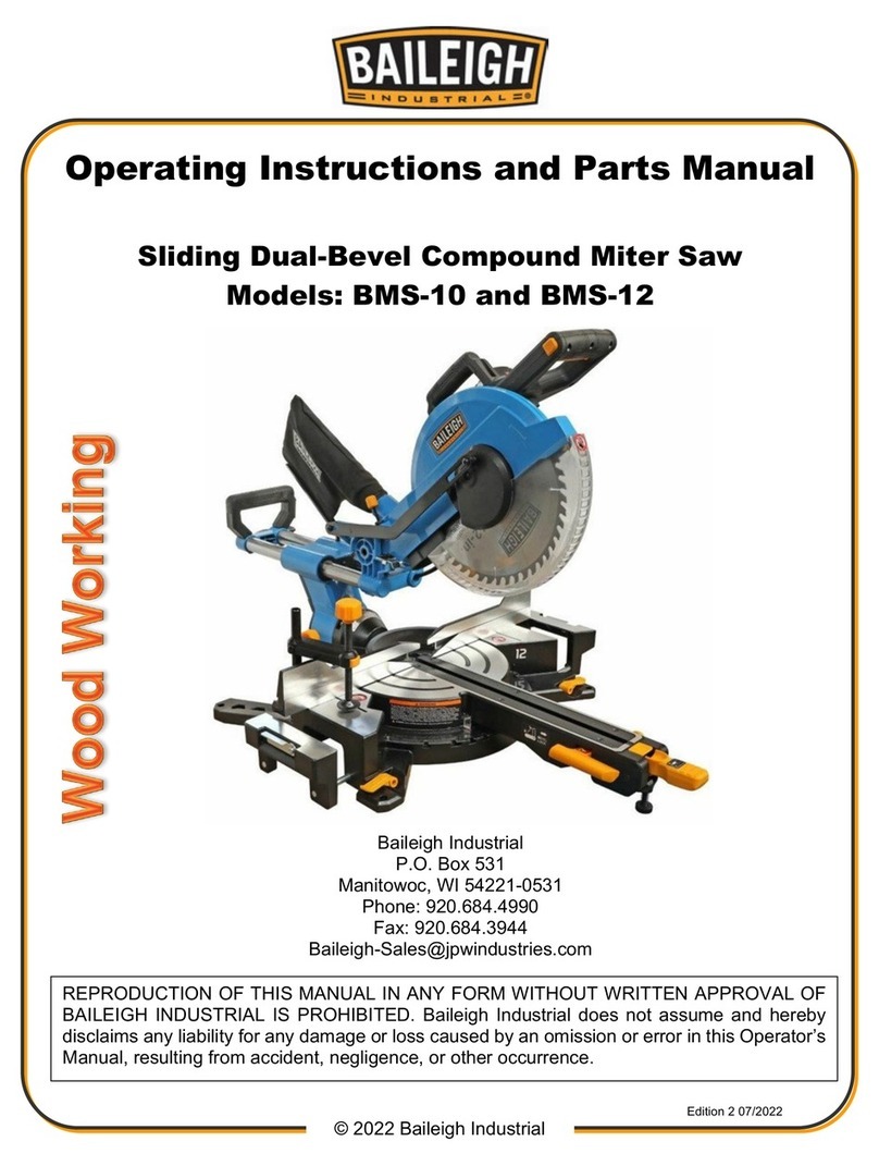 Baileigh Industrial BMS-10 Operating instructions and parts manual