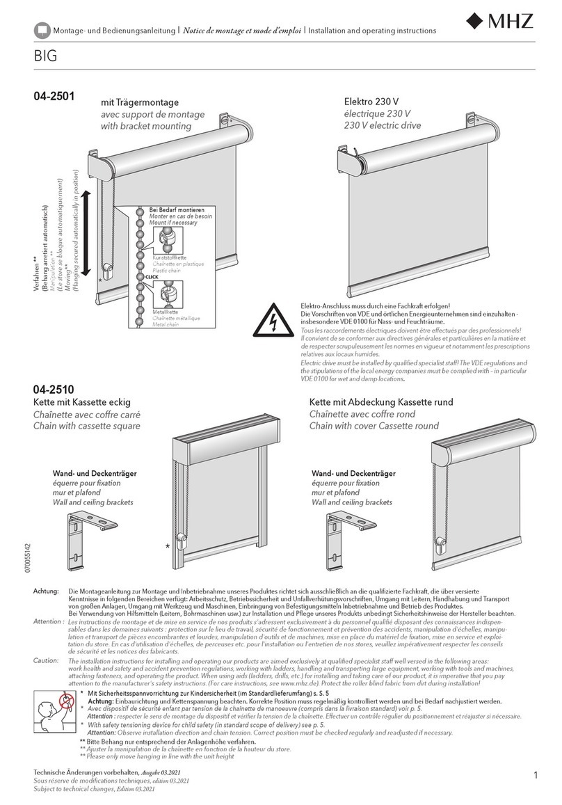 MHZ 04-2501 Installation and operating instructions MHZ 04-2501 Installation and operating instructions