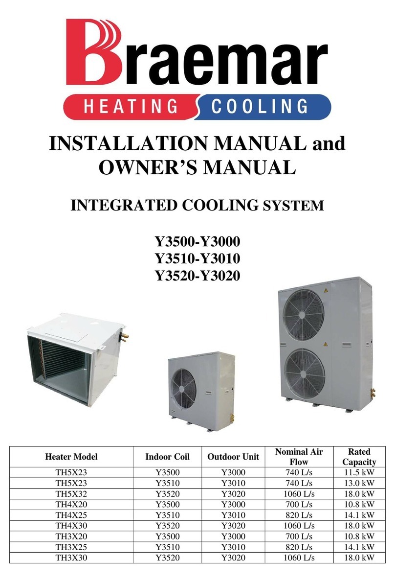Braemar Y3500 Installation manual and owner's manual
