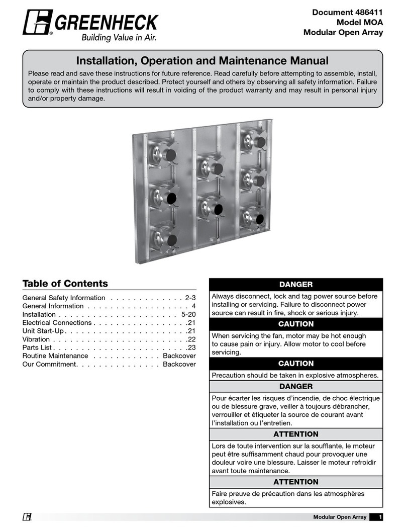 Greenheck MOA Installation, operation and maintenance manual Greenheck MOA Installation, operation and maintenance manual