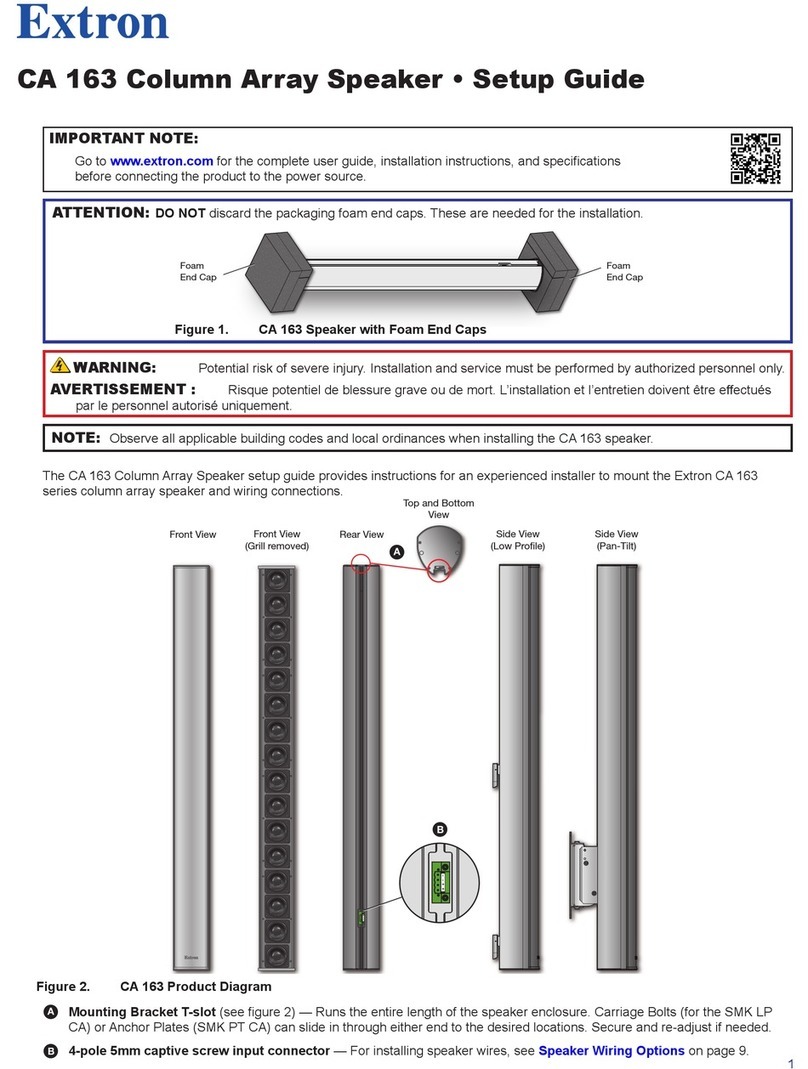 Extron electronics CA 163 User manual