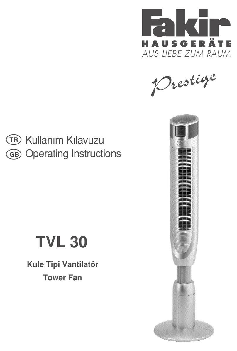 Fakir TVL 30 operating instructions