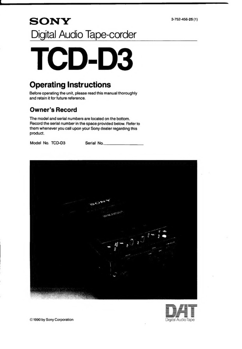 Sony TCD-D3 User manual