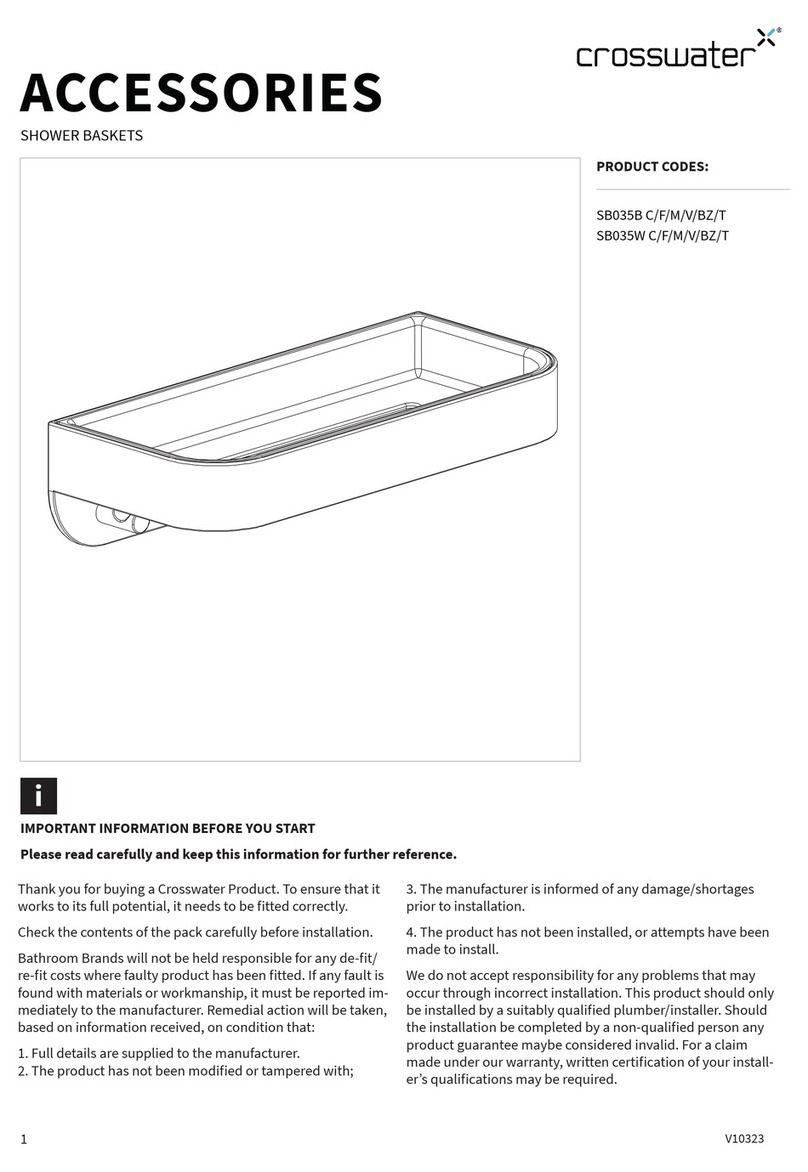 Crosswater SB035B C User manual Crosswater SB035B C User manual