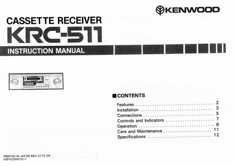 Kenwood KRC-511 User manual