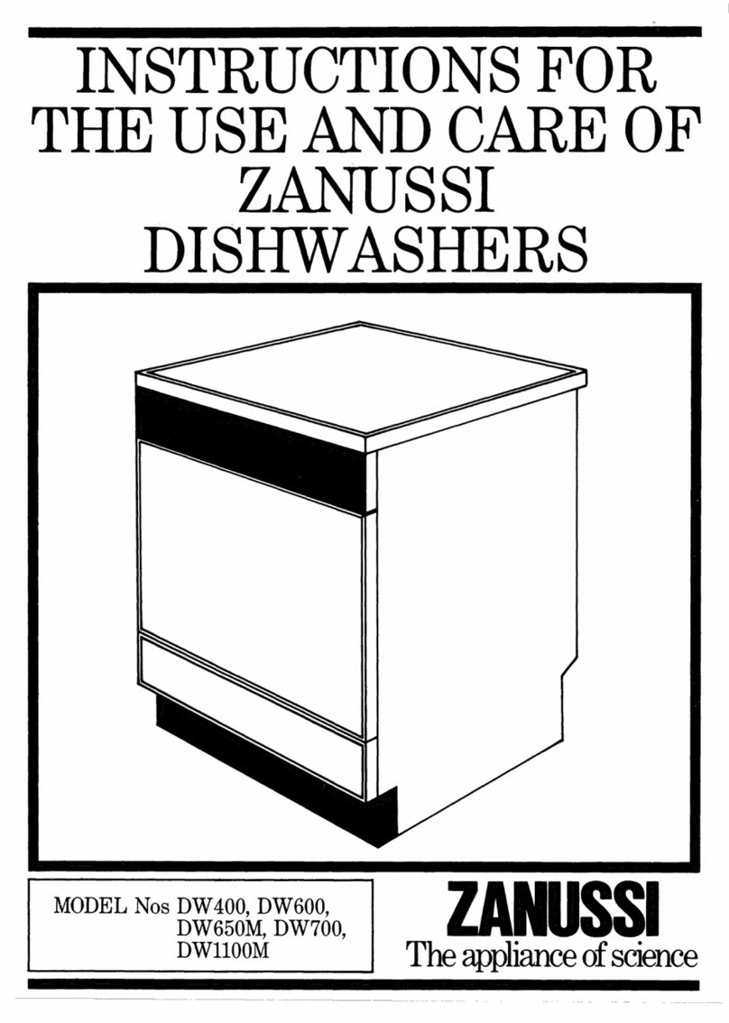 Zanussi DW400 Instructions for the use and care