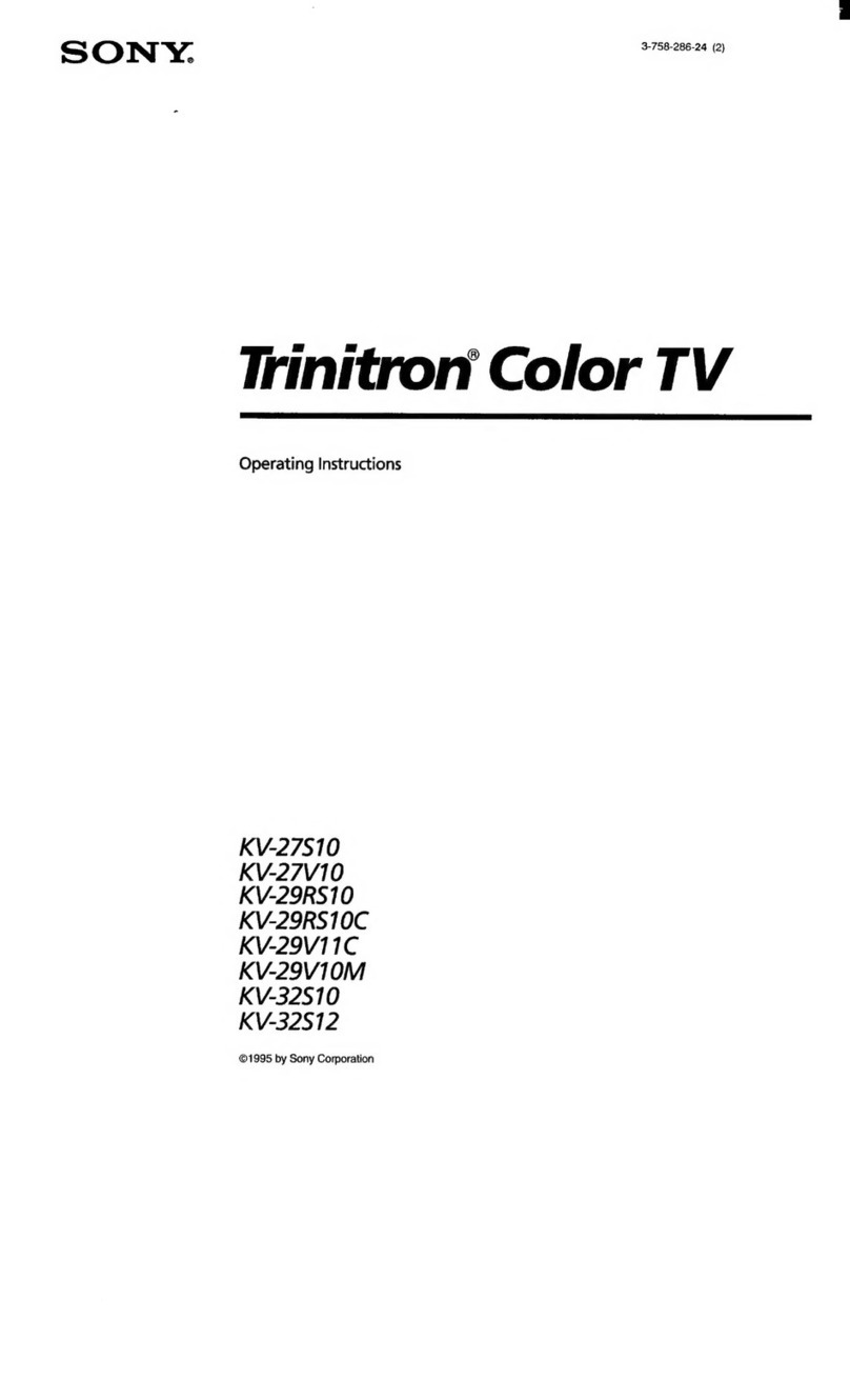 Sony Trinitron KV-27510 User manual Sony Trinitron KV-27510 User manual