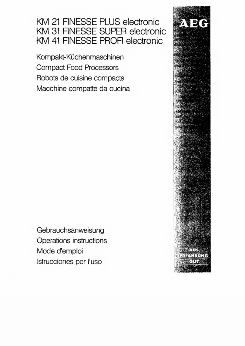 AEG KM 21 FINESSE PLUS User manual AEG KM 21 FINESSE PLUS User manual