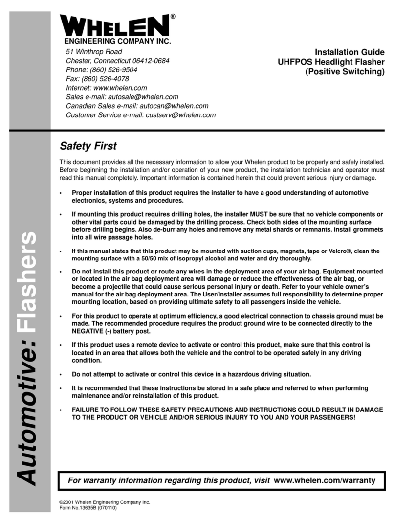 Whelen Engineering Company UHFPOS User manual