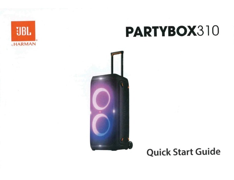 Harman JBL PARTYBOX310 quick start guide