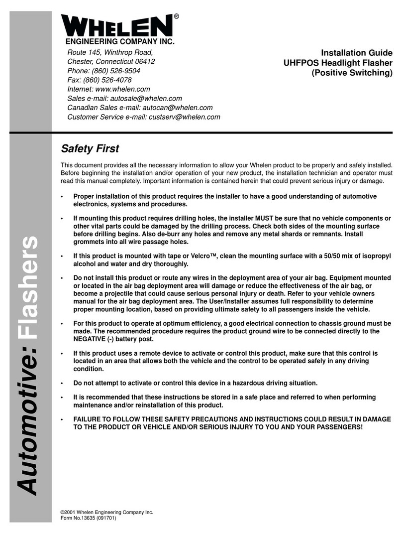 Whelen Engineering Company UHFPOS User manual