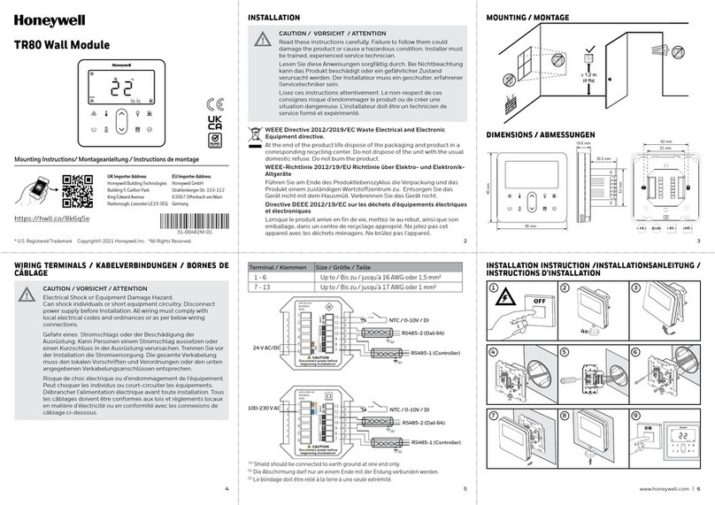 Honeywell TR80 User manual