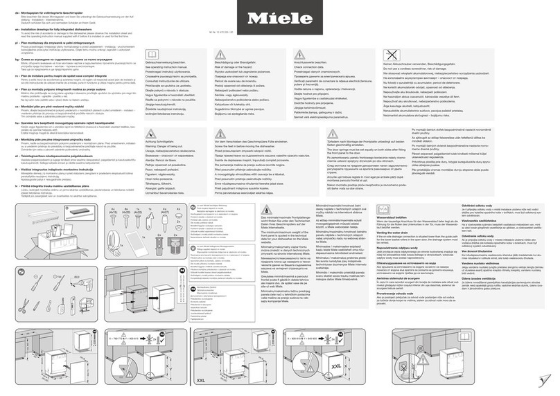 Miele G 6582 SCVi K2O installation manual
